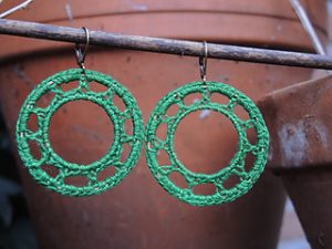 Free Crochet Patterns for Crochet Earrings with Hoops