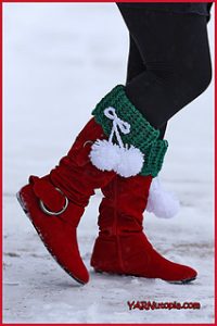 Free Easy Crochet Patterns for Christmas Boot Cuffs