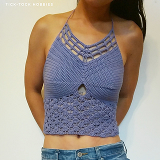 18 Crochet Crop Top Halter Neck Style Free Crochet Patterns